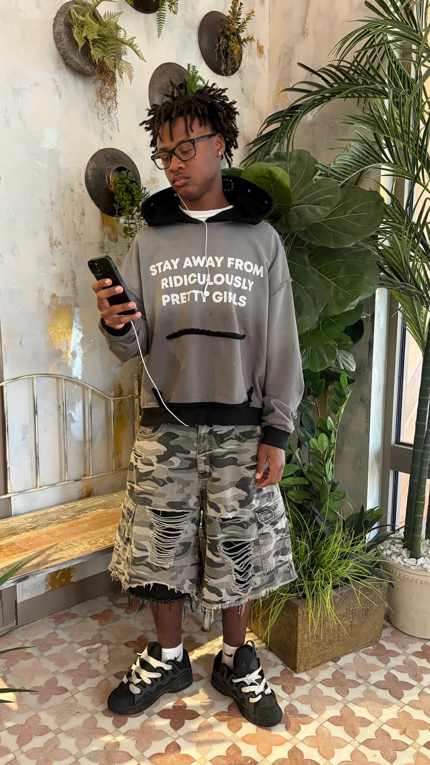 BLACK “STAY AWAY” HOODIE