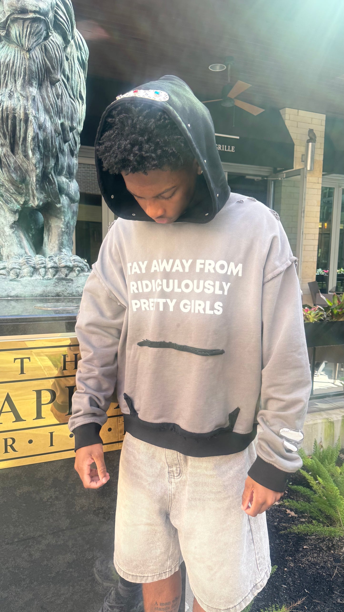 BLACK “STAY AWAY” HOODIE